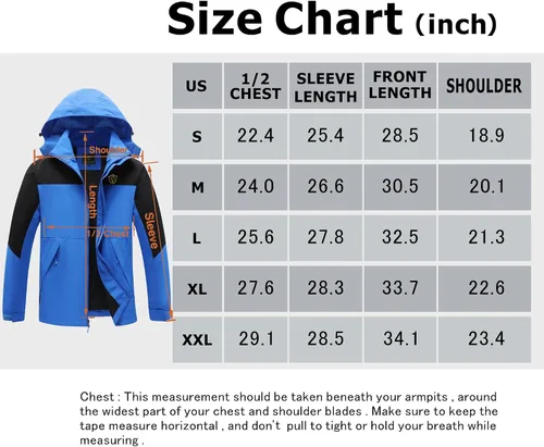 Vista 4 de GIISAM Chaqueta de lluvia para hombre, impermeable, ligera, para exteriores, rompevientos con capucha