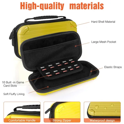 Vista 12 de CALLCASE Carrying Case for Switch Lite with Glass Screen Protector, Portable Hard Shell Travel Case Storage Bag for Switch Lite Console and