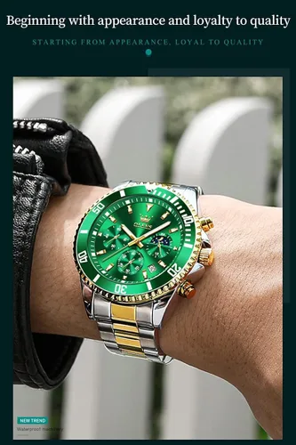 Vista 7 de OLEVS Relojes de cuero impermeable relojes de cuarzo con fecha de día, regalos