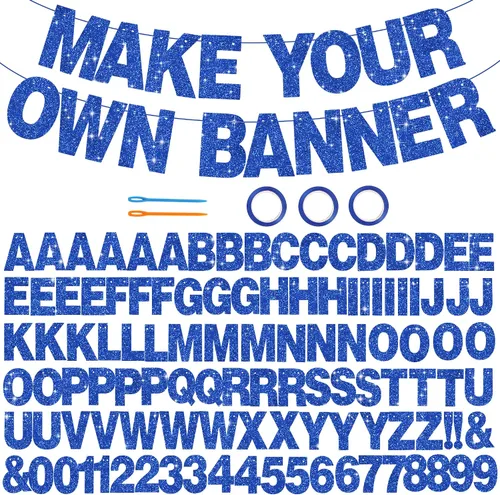Vista 33 de 116 piezas de letras de la A a la Z DIY Banner personalizado Colorido