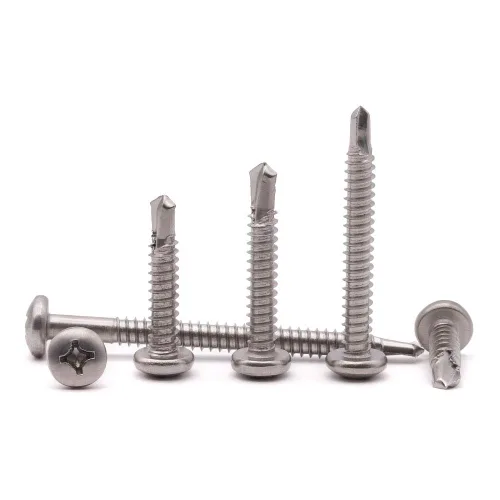 Vista 6 de Tornillos autoperforantes de cabeza plana #10 x 1/2" (100 piezas) para metal, Phillips Drive Autoperforantes, Tornillos Tek de chapa, acero plateado