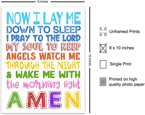 Vista 2 de Yellowbird Art & Design Arte y Decoración Religiosa para Pared - Lindos Regalos Cristianos para Dormitorio de Niños, Guardería, Niñas Pequeñas