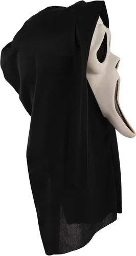 Vista 3 de Adult Scream Mask Classic Ghost Face Slasher, Horror Movie Killer Costume Accessory