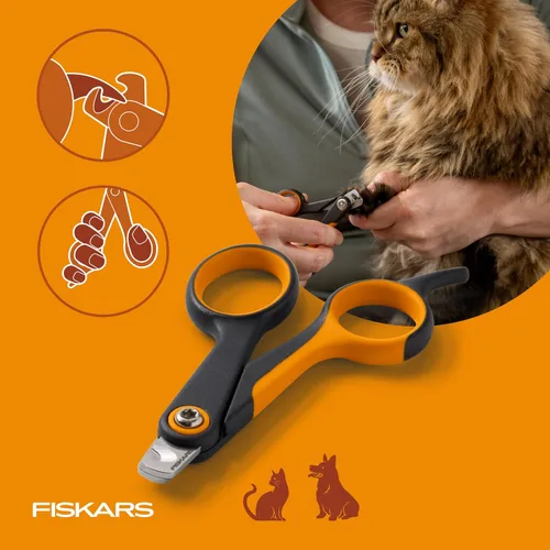 Vista 8 de Fiskars Cortauñas para mascotas, recortadores de uñas pequeños para gatos