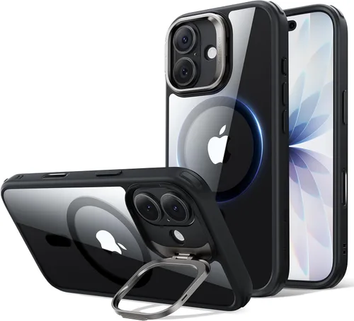 Vista 69 de ESR Funda para iPhone Air con soporte de almacenamiento, compatible con MagSafe, protección contra caídas de grado militar, funda magnética