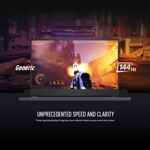 Vista 4 de MSI Stealth 15M Portátil para juegos: Pantalla FHD 1080p de 15.6 pulgadas 144Hz, Intel Core i7-11375H, NVIDIA GeForce RTX 3060, 16GB, 512GB SSD