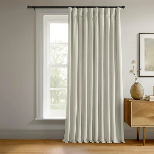 Vista 40 de HPD Half Price Drapes Cortinas Opacas Térmicas de Terciopelo Signature para Sala de Estar de 63 Pulgadas de Largo (1 Panel) con Bolsillo para Barra