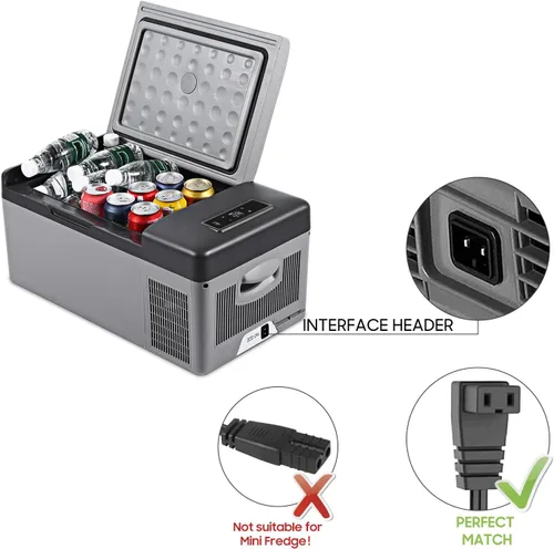 Vista 3 de Cable de alimentación de 12 V/24 V CC, enchufe para encendedor de cigarrillos, compatible con Alpicool ARB ICECO Setpower JoyTutus Dometic Ausranvik