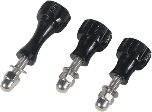 Vista 6 de Tornillos adaptadores de tuerca de perno de aluminio CNC de pulgar largo y corto, compatibles con GoPro Hero 8 7 6 5 4 Connector (negro)