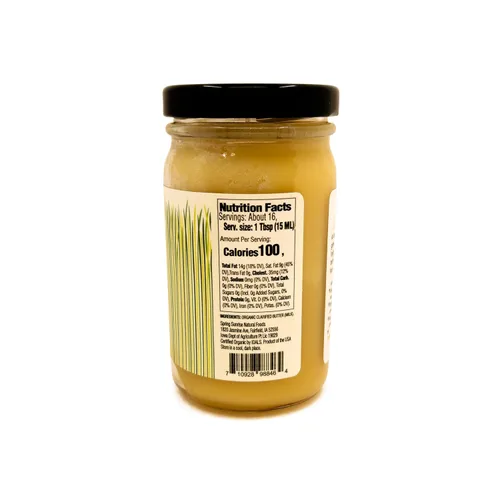 Vista 2 de Spring Sunrise Ghee marrón orgánico alimentado con pasto de 8 onzas Keto