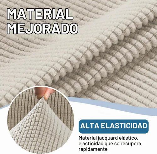 Vista 3 de H.VERSAILTEX 3 piezas de funda elástica para sofá biplaza Chesterfield para sofá de 2 cojines. Funda para sofá no deslizante de asiento profundo