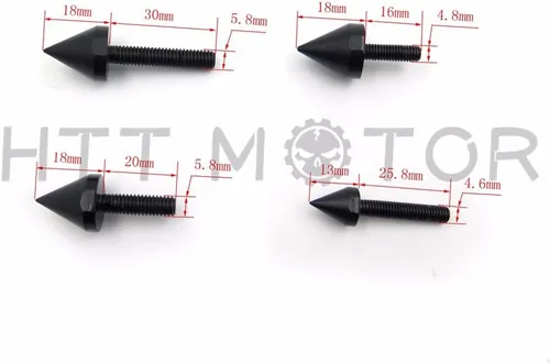 Vista 3 de XKMT-Kit de tornillos de carenado de punta negra compatible con YZF-R6S 2003, 2004, 2005, 2006, 2007, 2007, 2007, 2008, 2009, 2010 [B00YWCANZY]