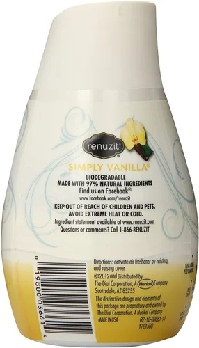 Vista 2 de Renuzit Ambientador con aroma a remolinos, vainilla, flor de albaricoque y almendra, sólido, 7 onzas (caja de 12)