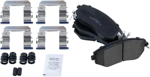 Vista 5 de TRQ Kit de pastillas de freno delanteras y traseras y rotores Kit de productos químicos de freno, pastillas de freno Rotor de freno de cerámica