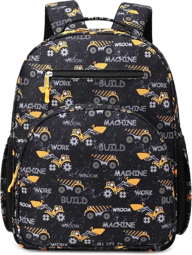 Vista 13 de abshoo Lindas mochilas ligeras para niños de 4 a 8 años de edad (coches negro)