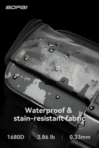 Vista 4 de BOPai Mochila de viaje para hombre, absorción de golpes, reducción de peso del 55.8%, expansible, 25L-30L, con parte superior enrollable, tela