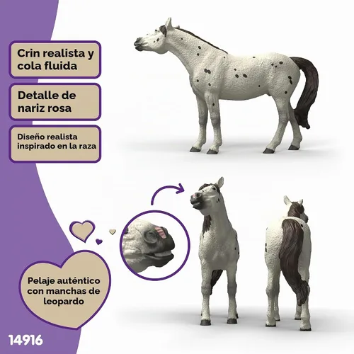 Vista 4 de Schleich Horse Club - Knabstrupper Gelding Figura de juguete - Niños 5+