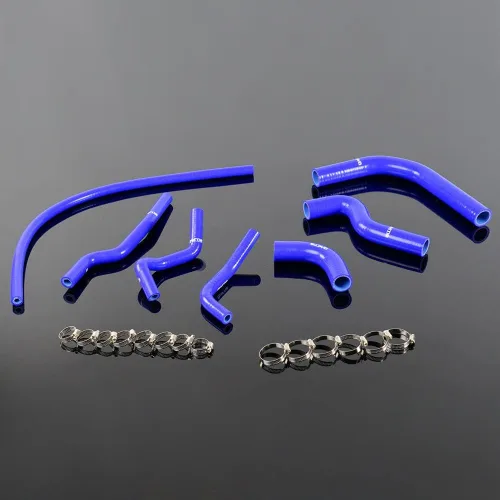 Vista 9 de G-PLUS Kit de tubo de radiador de silicona compatible con Suzuki ATV DVX400 LTZ400 2003-2008 2004 2005 2006 2007 2008 2 piezas azul