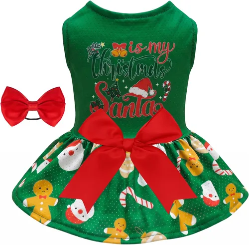 Vista 7 de CuteBone Vestido de malla para perro, vestido de Halloween para cachorros, traje de verano para mascotas, moda de verano para perros pequeños, ropa