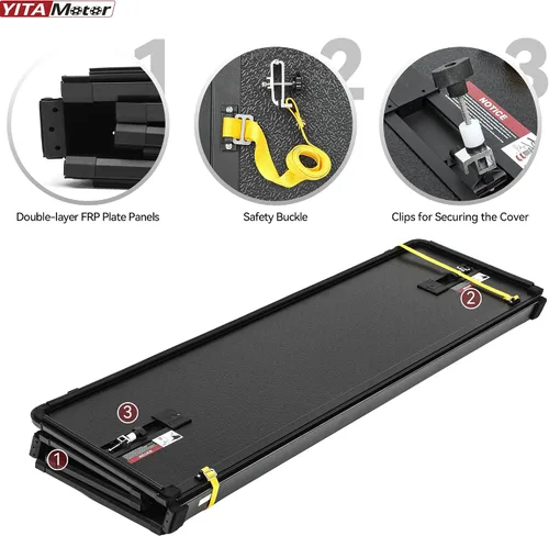 Vista 3 de YITAMOTOR Cubierta rígida para tonneau cuádruple para F150 F-150 2015-2026