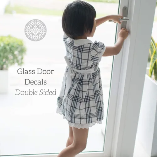 Vista 3 de Calcomanías de vidrio para puerta – Adhesivos de seguridad de doble cara para evitar colisiones accidentales (juego de 2) (ancla)