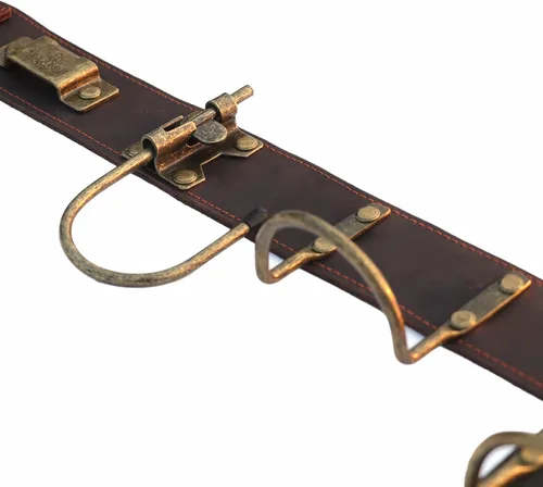 Vista 6 de TOURBON - Cinturón de herramientas ajustable con 2 bolsillos para herramientas, 7 fundas para herramientas (marrón oscuro) Hanging Hooks Hammer