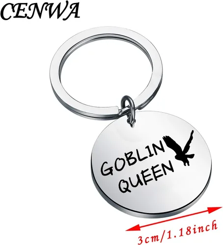 Vista 2 de CENWA - Llavero de laberinto inspirado en la joyería goblin Queen