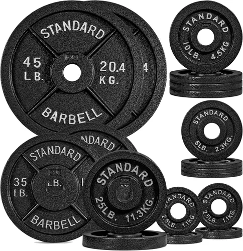 Vista 9 de CAP Barbell 2-Inch Olympic Cast Iron Plate Weight Set 75-285 lbs Multiple Options