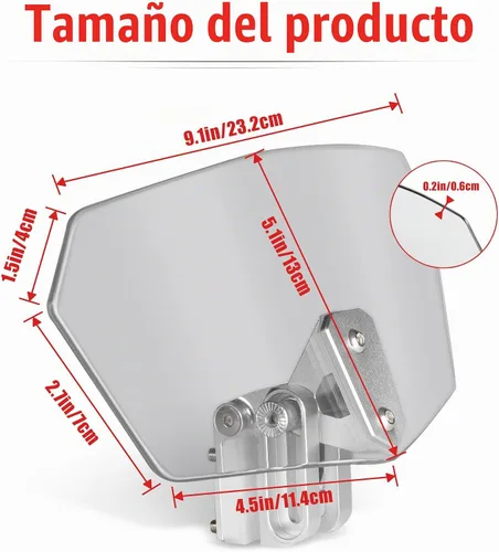 Vista 5 de Goldfire Extensión Universal de Parabrisas de Motocicleta Parabrisas Extendido Deflector Extensión de Parabrisas de Motocicleta Deflector de Viento