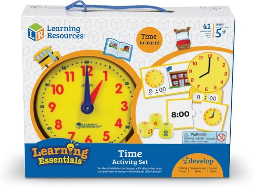 Vista 3 de Learning Resources Juego de actividades de tiempo + juego de Swat de palabras a la vista