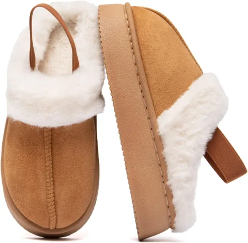 Vista 16 de Pantuflas mullidas de suela gruesa para mujeres y hombres – Zapatos cómodos de plataforma con suela antideslizante, pantuflas de tobillo corto