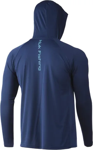 Vista 2 de Pursuit Sudadera con capucha Camiseta de manga larga de rendimiento +30 UPF , Mar de Sargazo