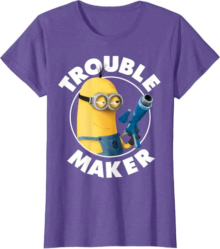 Vista 25 de Despicable Me Minions Kevin Fabricante de Problemas Gráfico Camiseta Negro