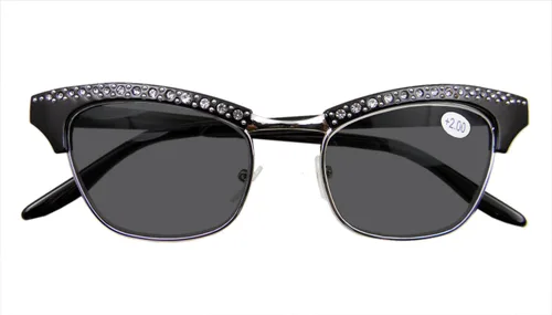 Vista 6 de Circleperson Mujeres Ojo de gato Gafas de lectura Lector de diamantes de imitación Estilo vintage
