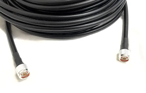 Vista 2 de Custom Cable Connection Cable de antena coaxial de baja pérdida de 3 pies N macho a N macho LMR400 veces para microondas de 50 ohmios