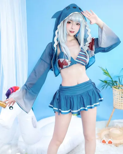 Vista 2 de Nuoqi Venti Cosplay Genshin Traje de baño Nilou Cosplay Anime Traje de baño