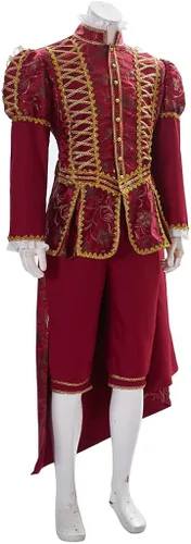 Vista 3 de COUCOU Age Victorian Costume Men Rococo Costume Suit Jacket Vest Prince Cosplay Halloween