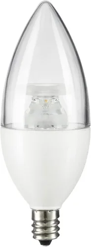 Vista 10 de Sunlite Bombilla LED B11 con punta de torpedo esmerilada, 4.5 vatios (equivalente a 40 W) 300 lúmenes, base de candelabro E12, regulable 5000K luz