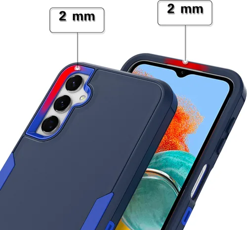 Vista 3 de Asuwish Funda para Samsung Galaxy A24 4G/5G con protector de pantalla de vidrio templado y accesorios híbridos de doble capa para celda, dura