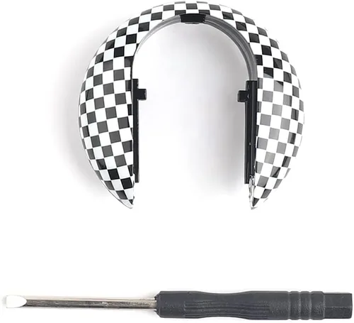 Vista 4 de Union Jack Design - Carcasa para llave a distancia para Mini Cooper KeyCase F54 F55 F56 F60 2014-2023 cuadriculado