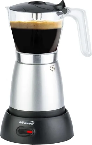 Vista 9 de Brentwood TS-119BK Máquina eléctrica inalámbrica de 550 vatios para café expreso, 6 porciones (negro)