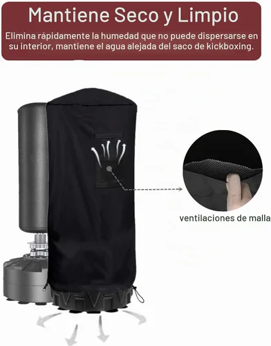 Vista 6 de Funda para saco de boxeo independiente, impermeable al aire libre, cubierta protectora para bolsa de boxeo