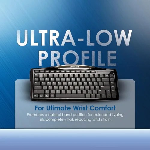 Vista 2 de Evoluent Teclado compacto con cable, teclado compacto, teclado portátil con cable, sin almohadilla numérica para comodidad ergonómica, mantiene