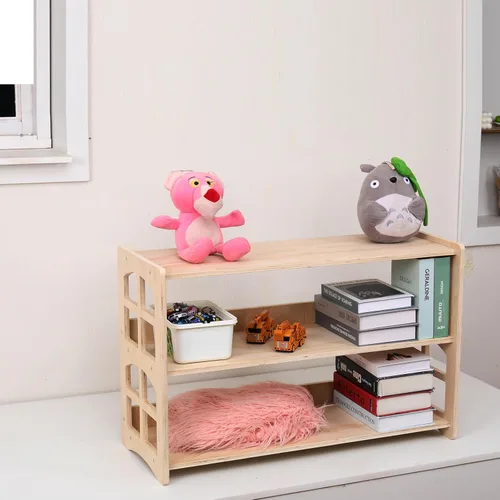 Vista 2 de Montessori Estantería de juguetes para niños, organizador de almacenamiento para juguetes, estantes de libros para habitación de niños, resistente