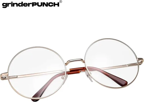 Vista 18 de grinderPUNCH - Lentes transparentes con marco circular redondo sin receta