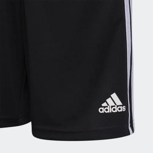 Vista 2 de adidas Pantalones cortos clásicos de 3 rayas para niño, Negro