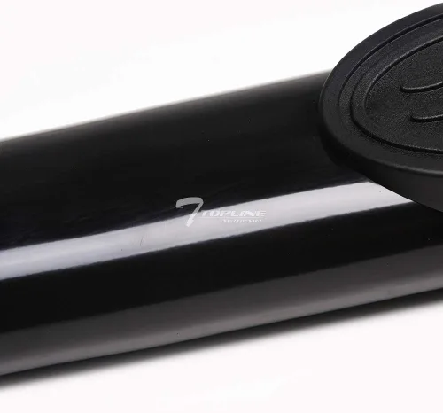 Vista 4 de Estribos de riel Nerf de 4 pulgadas con extremo doblado ovalado, color negro, compatible con Ford F150 SuperCrew 15-22 / 17-22 F250 F350 F450 F550