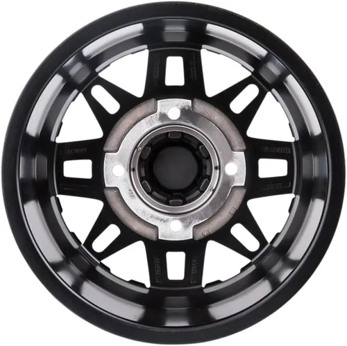 Vista 9 de Paquete de 2 ruedas Tusk Teton Beadlock 4/156 14x7 5.0 + 2.0 mecanizadas/negras para POLARIS RANGER CREW Diesel 2012-2018