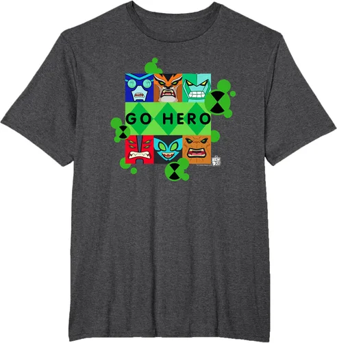 Vista 21 de Ben 10 Go Hero - Camiseta, Azul / Patchwork, S