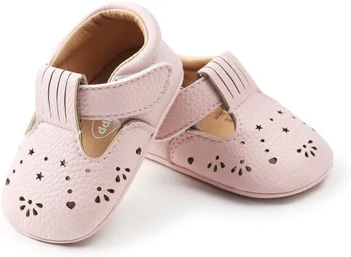 Vista 3 de ESTAMICO Zapatos de cuna antideslizantes para bebés y niños pequeños